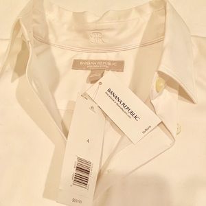 Banana Republic non-iron fitted white shirt